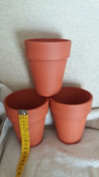 Lote macetas y plato artesanal
