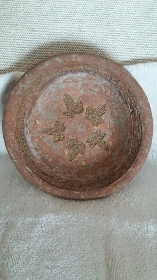 Lote macetas y plato artesanal