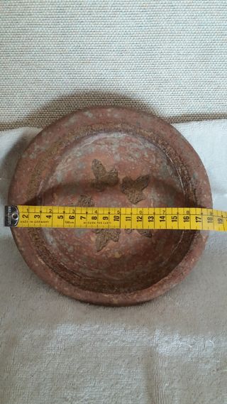 Lote macetas y plato artesanal