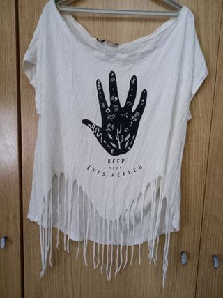 Camiseta flecos