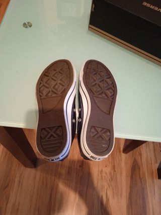 Converse all star piel metalizada azul