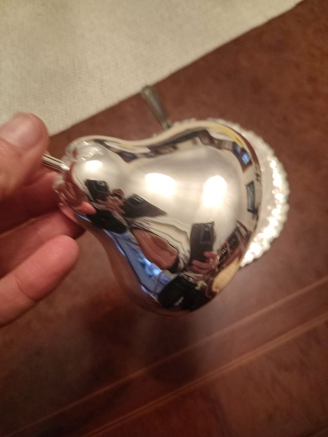 Mermeladera de cristal con plato platead