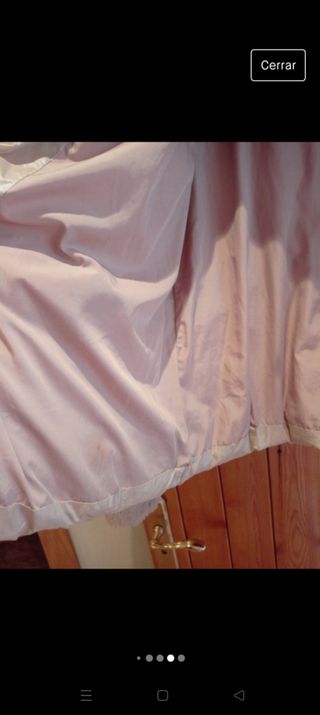 Abrigo beige con brillo mujer Blanca Mod. talla XL