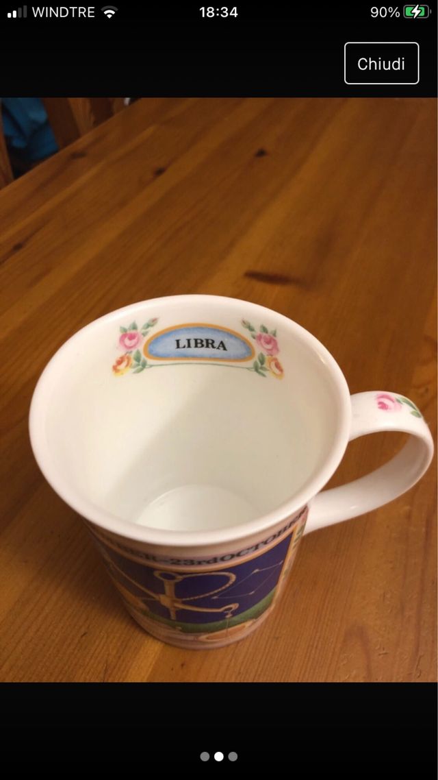 tazza colazione col segno della bilancia