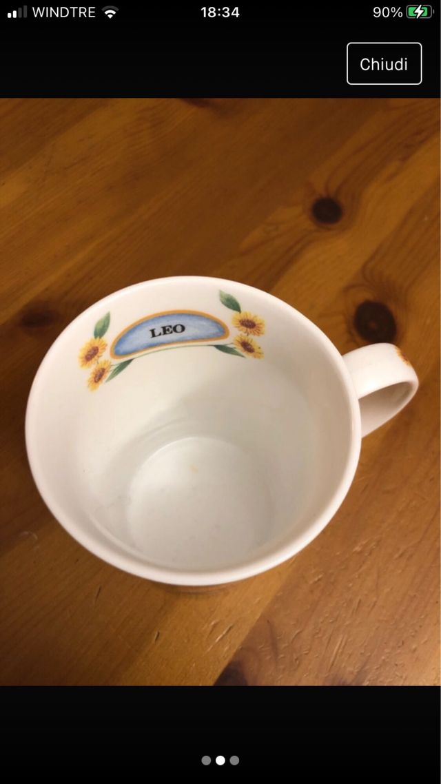 tazza colazione col segno del leone