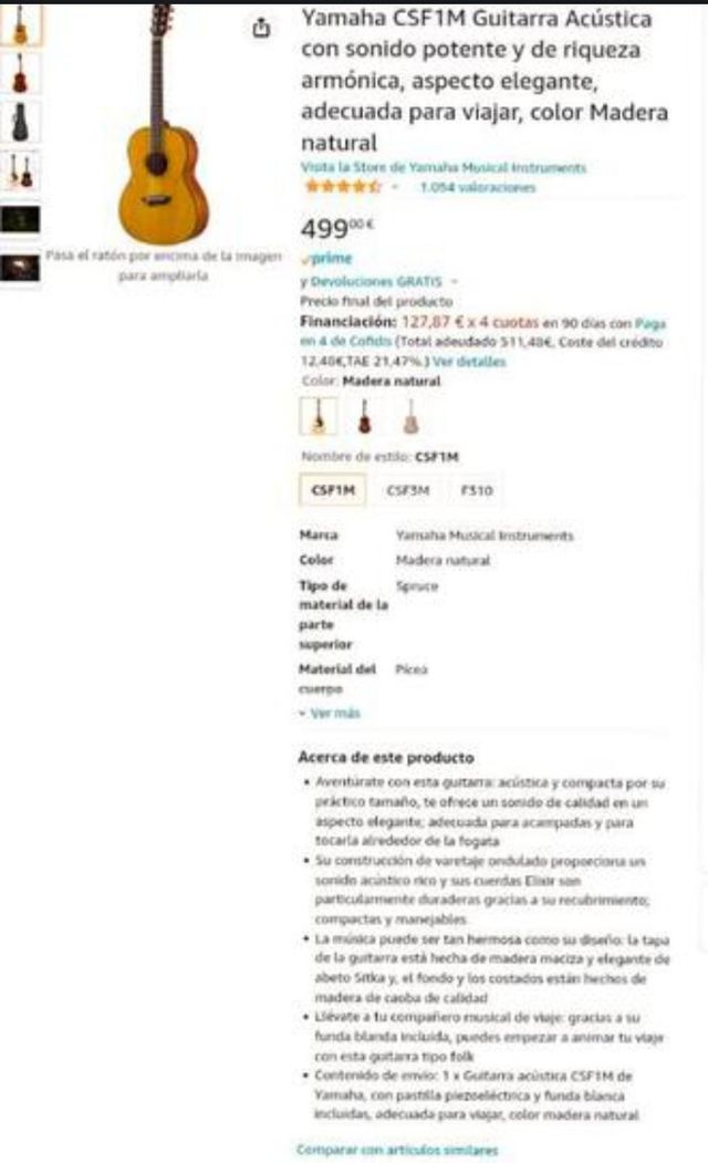 Guitarra electroacústica Yamaha