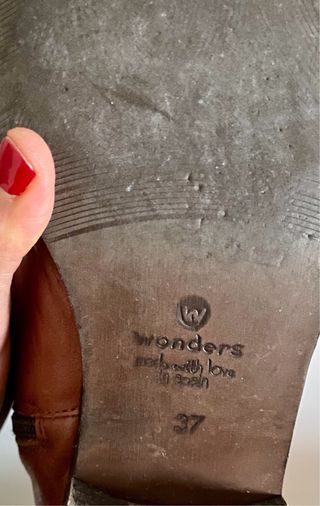 Botas altas Wonders de piel marrón claro 37