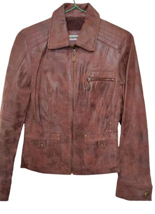 🤎 Preciosa chaqueta de cuero auténtico artesanal