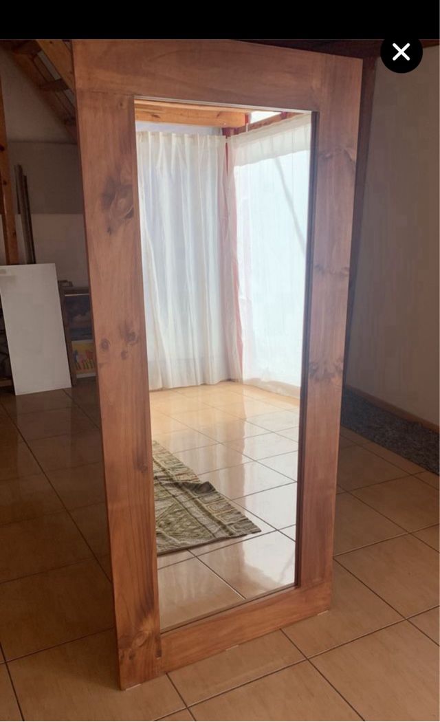 Nuovo specchio in legno naturale