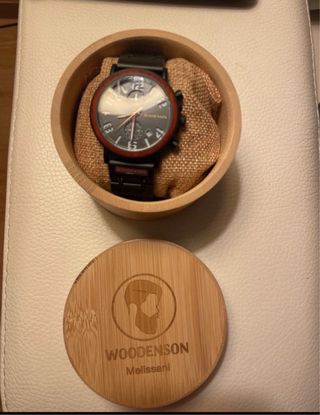 Reloj de madera de ébano Woodenson