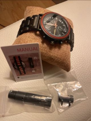 Reloj de madera de ébano Woodenson