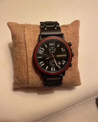 Reloj de madera de ébano Woodenson