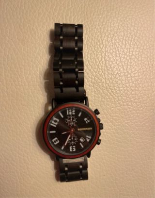 Reloj de madera de ébano Woodenson