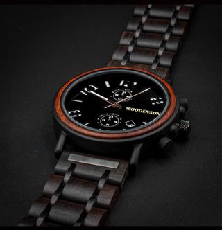 Reloj de madera de ébano Woodenson