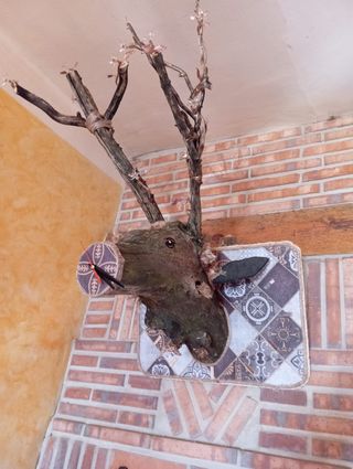 Cabeza de ciervo artesanal