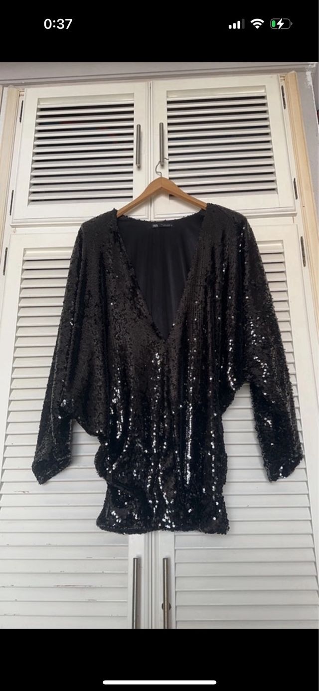 Vestido Lentejuelas Zara