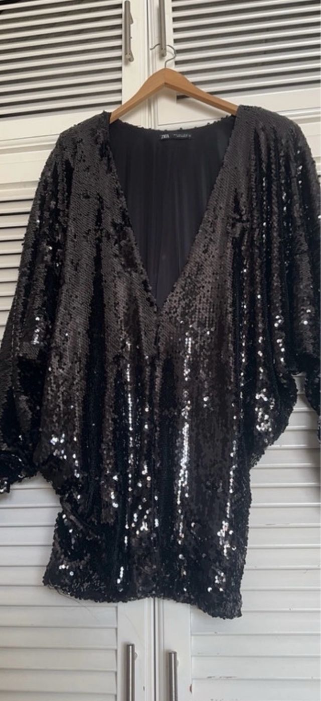 Vestido Lentejuelas Zara