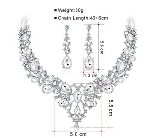 Conjunto de joyas de novia con Circonitas