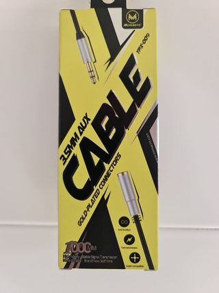 CABLE AUXILIAR MINI JACK MACHO A HEMBRA ALUMINIO