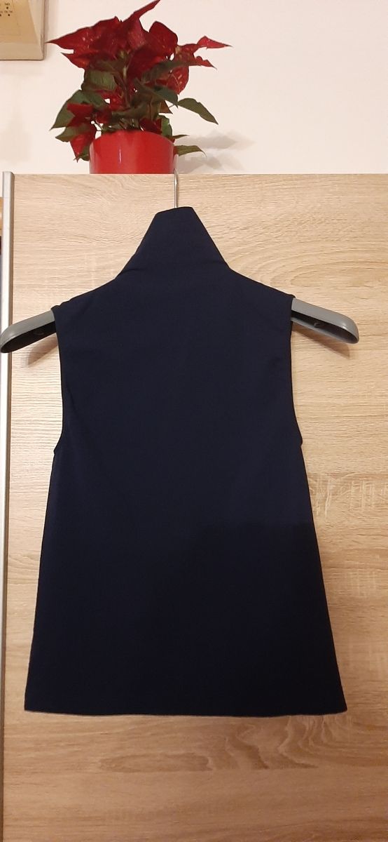 Dolcevita blu smanicato