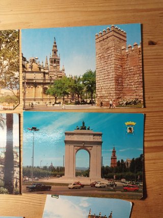 6 Postales de diferentes lugares de España