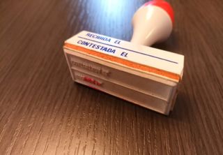 Lote Antiguos Sellos Caucho de Oficina