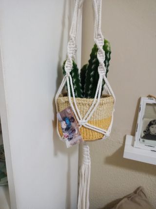 Macetero, macramé ,planta.varios precios.
