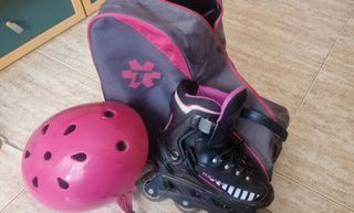 Patines ,casco y bolsa 38