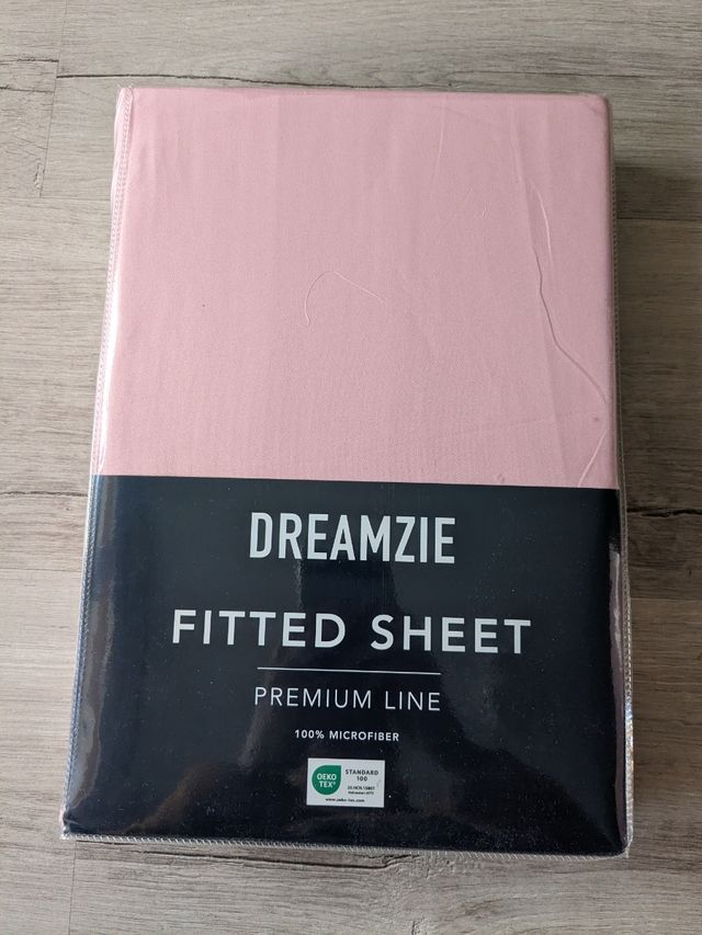 Sábana bajera rosa 160x200