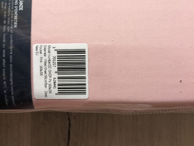 Sábana bajera rosa 160x200