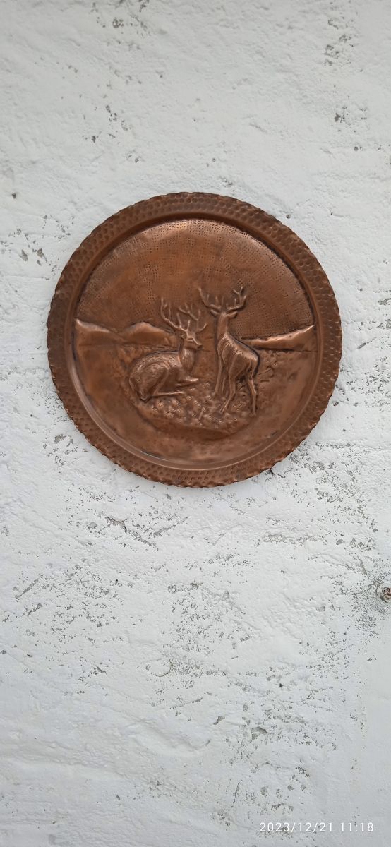 Piatto in rame da collezione
