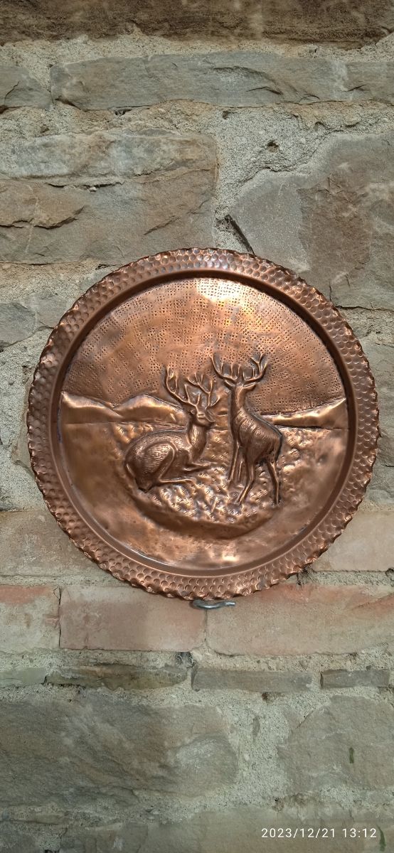 Piatto in rame da collezione