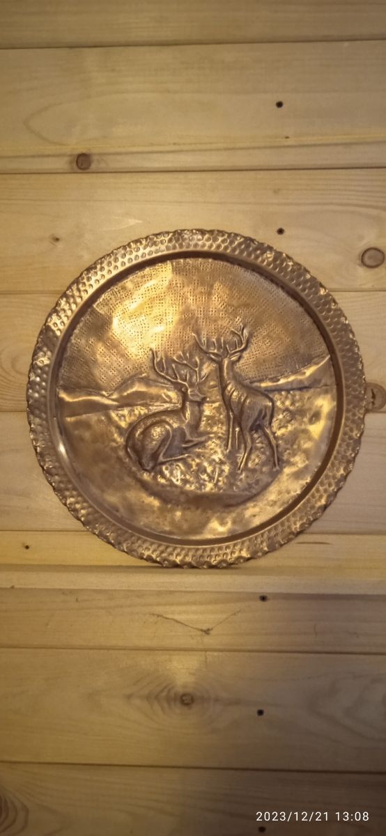 Piatto in rame da collezione