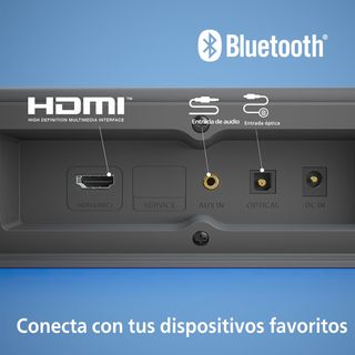 Barra de Sonido 2.1 con Subwoofer Inalámbrico, 140