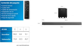 Barra de Sonido 2.1 con Subwoofer Inalámbrico, 140