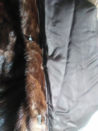 Abrigo largo vintage piel en marrón