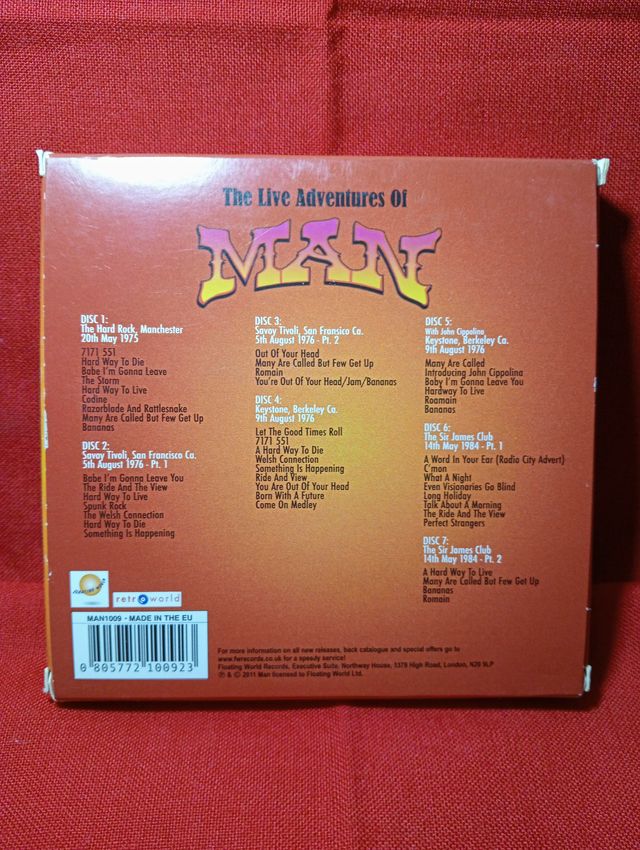 ¡Como NUEVO! MAN:Bootleg pack 7 CD.