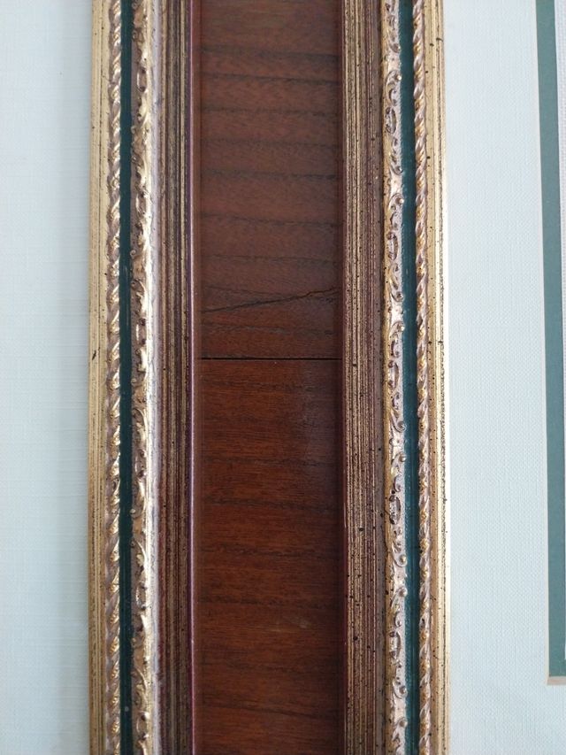 Cuadros "V""F" con ángel bordados a mano