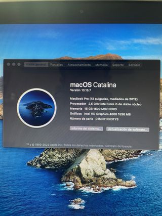 Macbook Pro 13” 2012