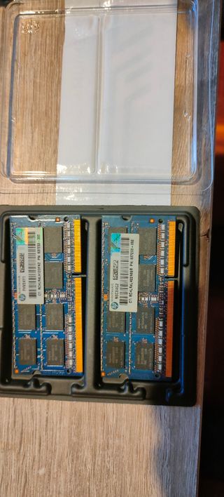 NEGOCIABLES Memorias RAM de 4 gigas cada una 