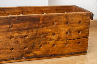Antigua Caja de Madera Restaurada Vintage 1950/70