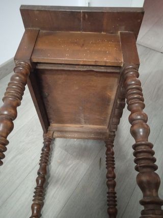 Mesita Auxiliar Madera Rústica con Cajón