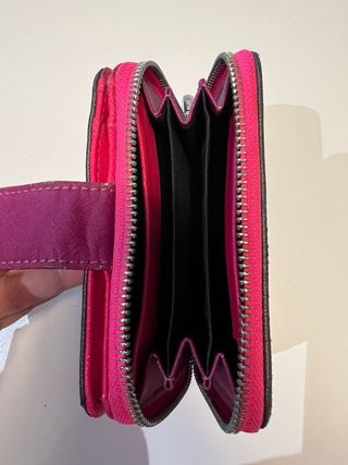 cartera con monedero Tous gris y rosa