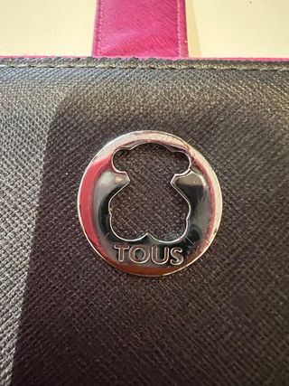 cartera con monedero Tous gris y rosa
