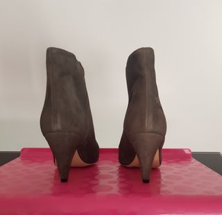 Botín italiano tacón piel gris N39 Mivide