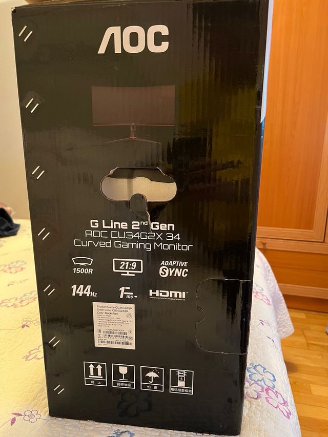 AOC Monitor Gaming CU34G2X/BK - 34" Curved 1500R