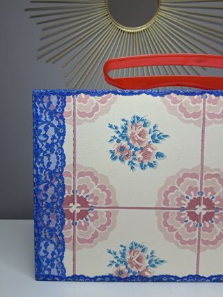 Bolso Vintage. Restaurado caja de puros.
