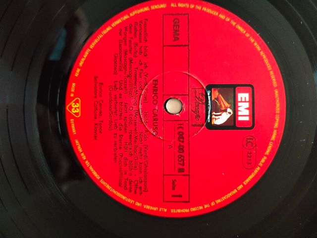 LP di ENRICO CARUSO, 19 OPERE