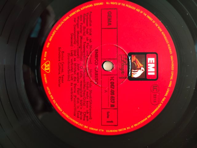 LP di ENRICO CARUSO, 19 OPERE