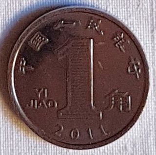 Lote de 10 monedas chinas (de 1 jiao)